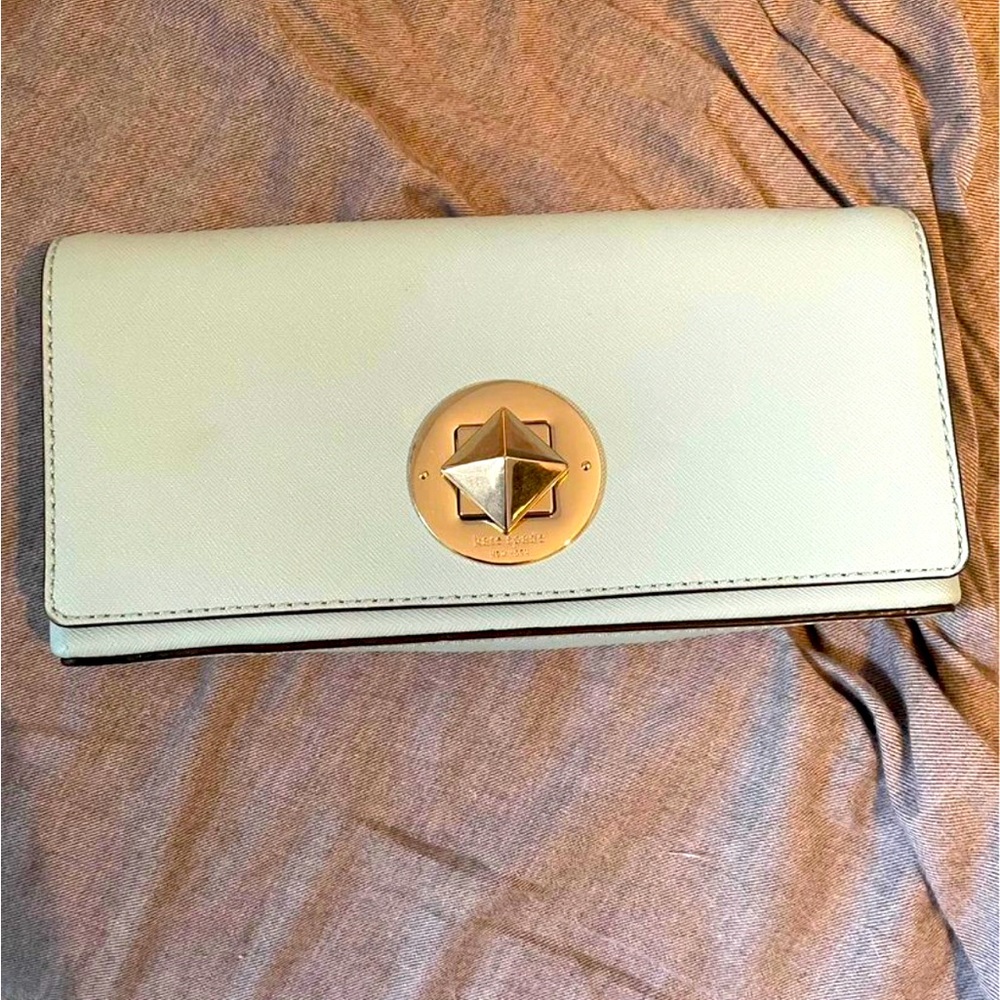 Kate Spade light blue clutch